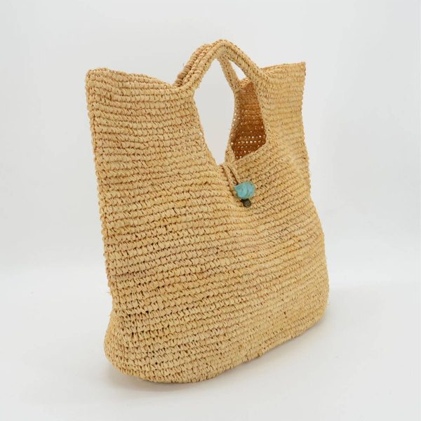 Straw Woven Beach Tote Bag