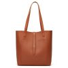 PU Simple solid color tote bag for women