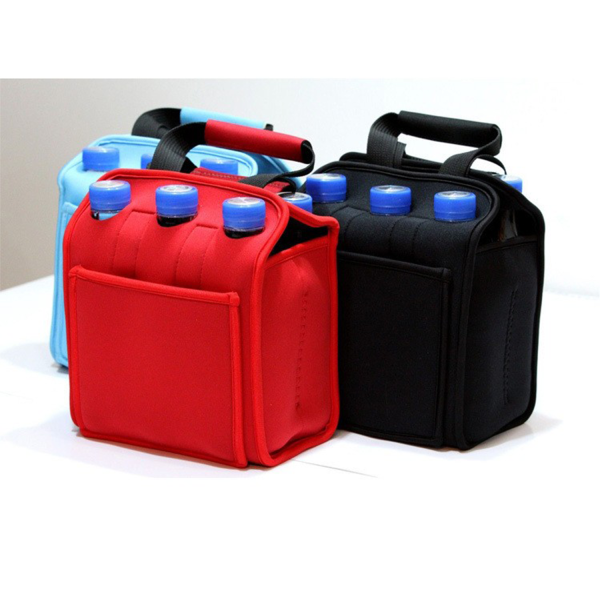 Six Pack Neoprene Beverage Tote Bag