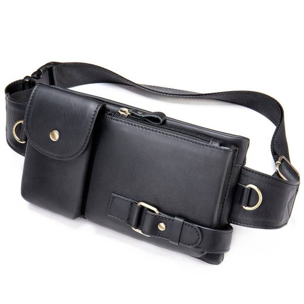 Genuine Leather Waist Fanny Pack