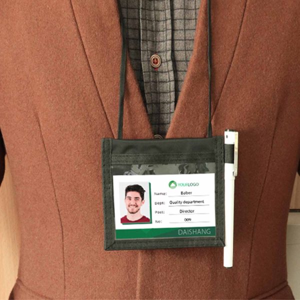 Halterneck transparent document storage bag
