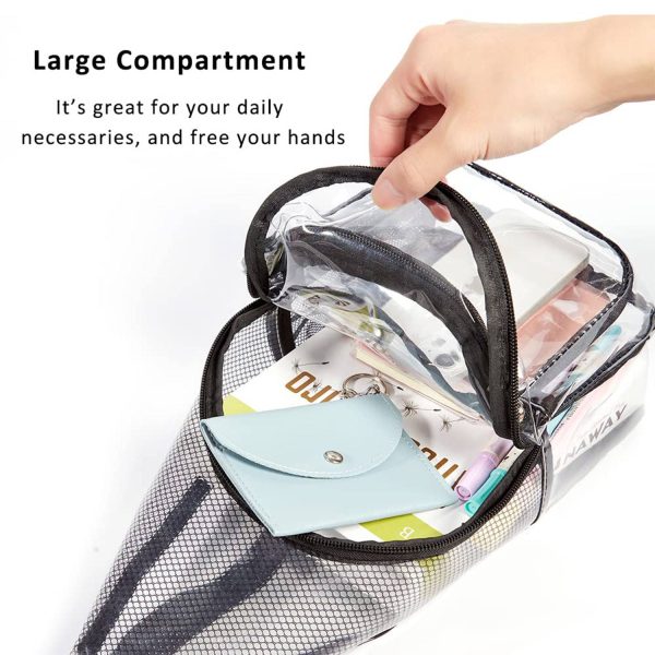 Mini PVC Clear Crossbody Shoulder Backpack for Women & Men