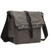 Small Vintage Canvas Leather Messenger Crossbody Bag