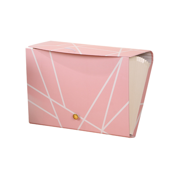 13 grid multi-colored paper accordion file folder