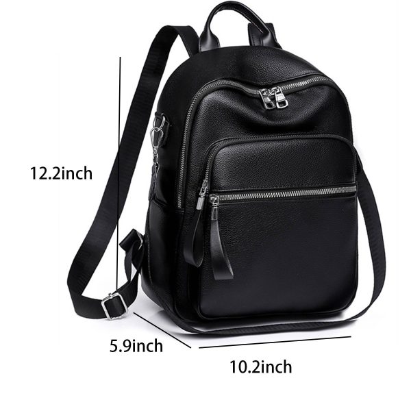 PU Leather Dual-use Casual Small Backpack Women