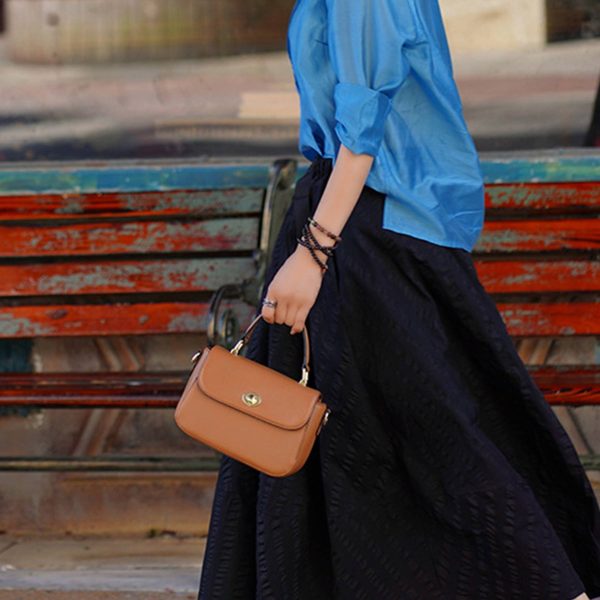 Women's Genuine Leather Top Handle Crossbody Purse