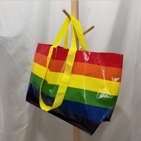 Rainbow Laminated Non-woven Tote Bag