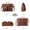 17.3 Inch Vintage PU Leather Laptop Bag Briefcase Satchel