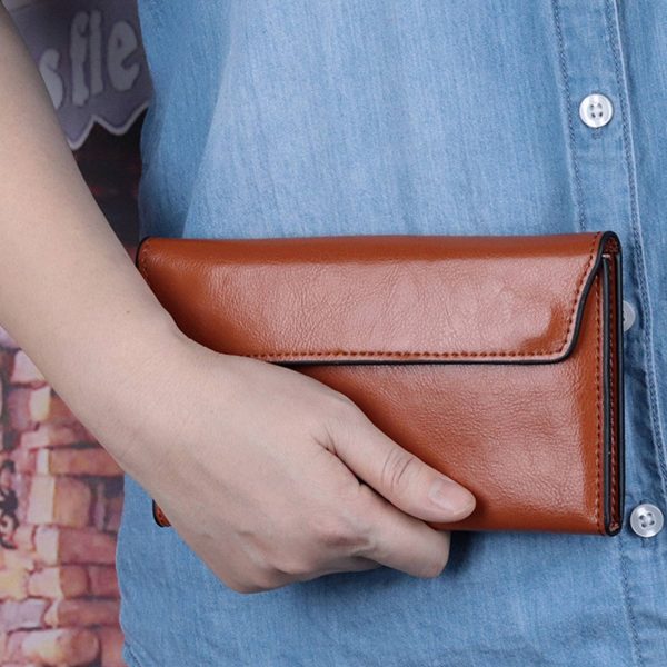 Genuine Leather Large Capacity Ultra-thin Women's Wallet
