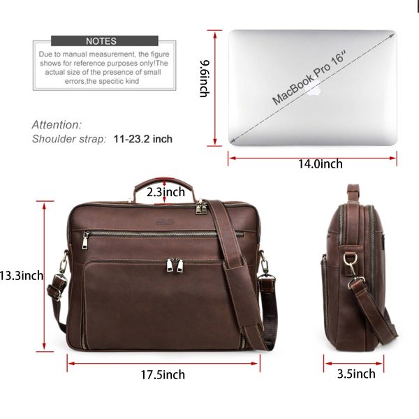 Genuine Leather lightweight Laptop Messenger Sleeves/Cases