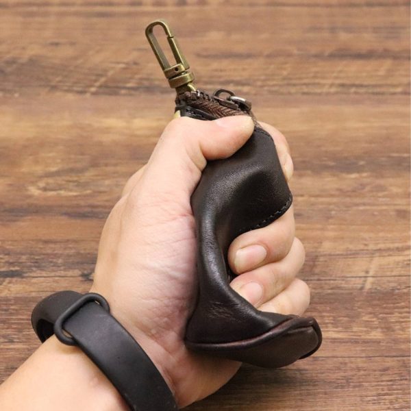 First Layer Cowhide Plant Tanned Leather Vintage Key Bag