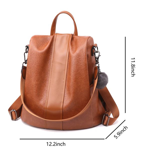 PU leather /Nylon Waterproof Women Backpack