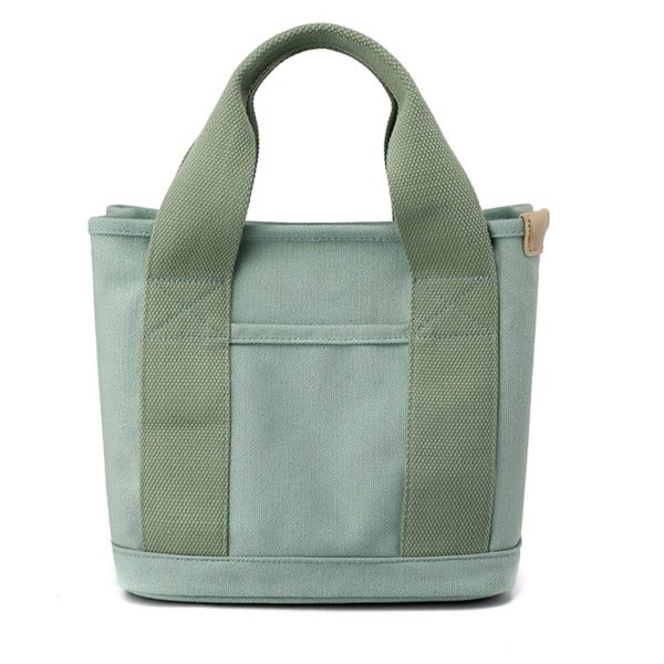 Canvas Small Tote Bag Handbag with Zipper