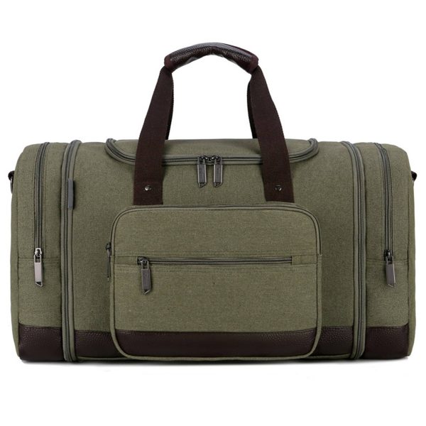 Canvas Shoe Compartment Travel Tote Duffel Bag