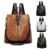 Retro soft leather PU anti-theft backpack