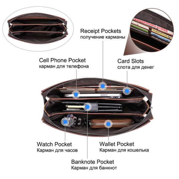 Genuine Leather 8-inch computer Waterproof Messenger Bags