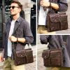Genuine Leather Waterproof Messenger Multiple Cross-body bag