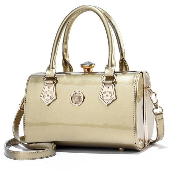 PU Leather Top Handle Crossbody Bag