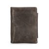 Genuine Leather Waterproof Large capacity three fold wallet