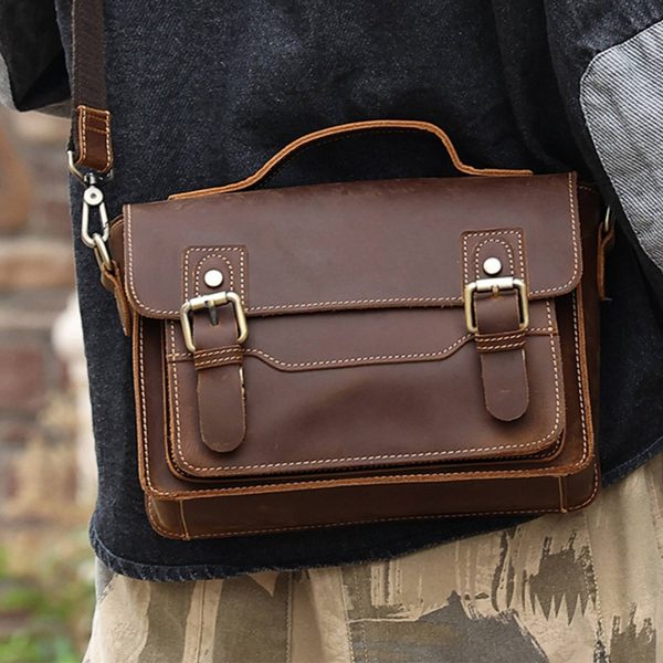 Vintage Leather Messenger Bag