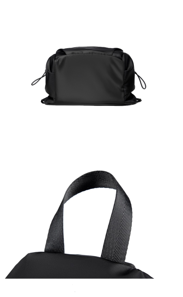 Nylon Small Black Sling Crossbody Bag With USB Charging Port