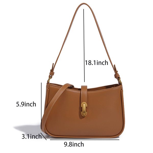 Brown PU Leather Tote Shoulder bags
