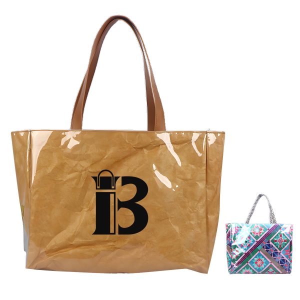 Kraft Paper Single-Shoulder Shopping Duffel Bag