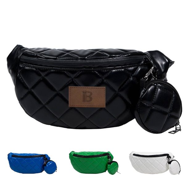 PU Simple And Stylish Rhombus One-shoulder Chest Bag