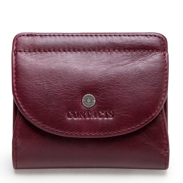 Leather Slim Bifold Purse Card Holder Wallets Women
