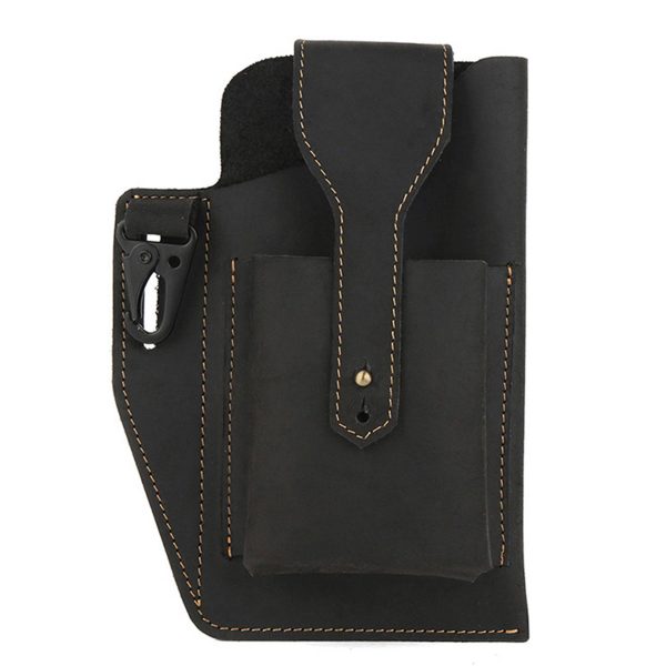 PU Leather Phone Pouch Holster for Men Belt