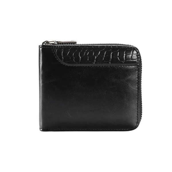 Men's PU Leather Bifold Zipper Wallets