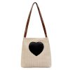 Straw Woven Beach Tote Bag