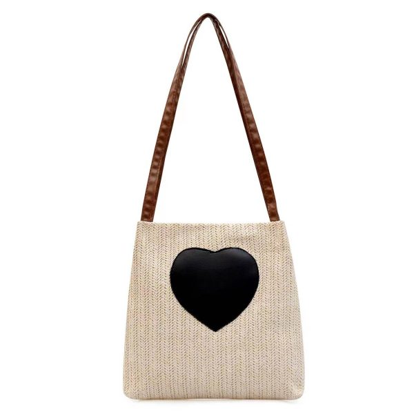 Straw Woven Beach Tote Bag