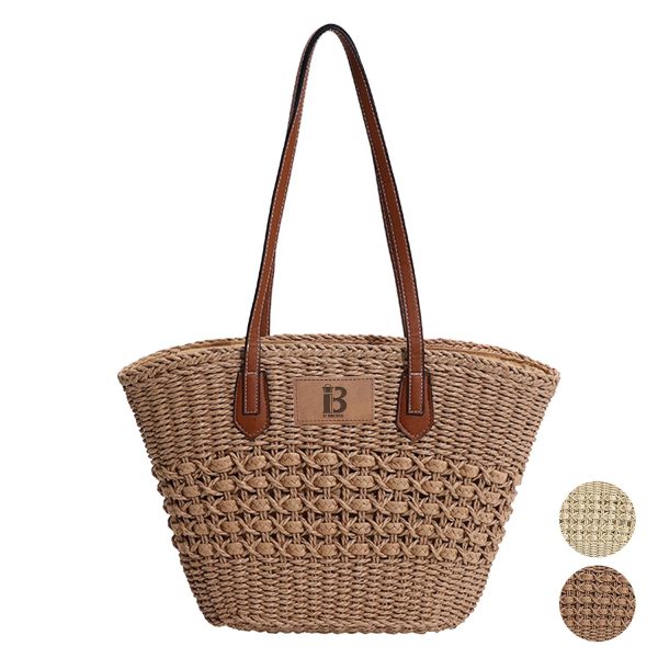 Straw Summer Large Shoulder Tote Beach Bag