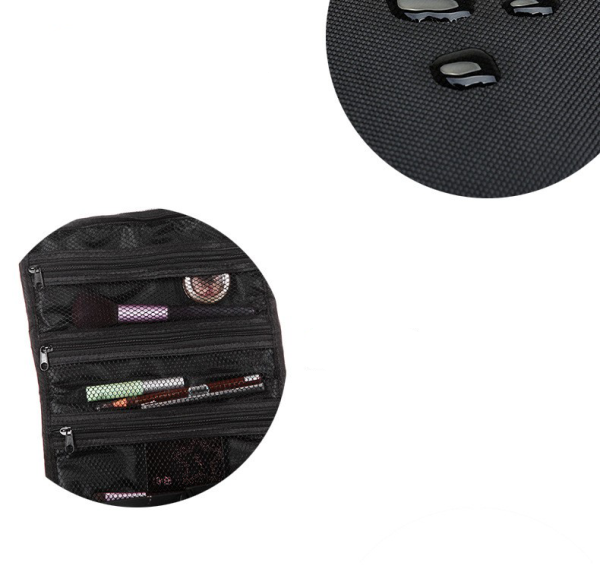 Black Travel Makeup Bag Storage Box For Women