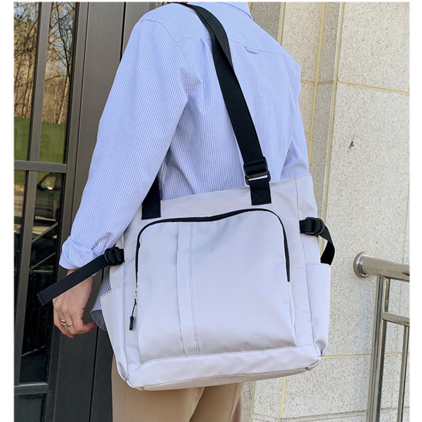 Multi Pocket Shopper Shoulder Bag