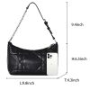 PU Leather Hobo Tote Handbag With Metal Chain for Women