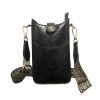 Retro vertical shoulder cell phone bag