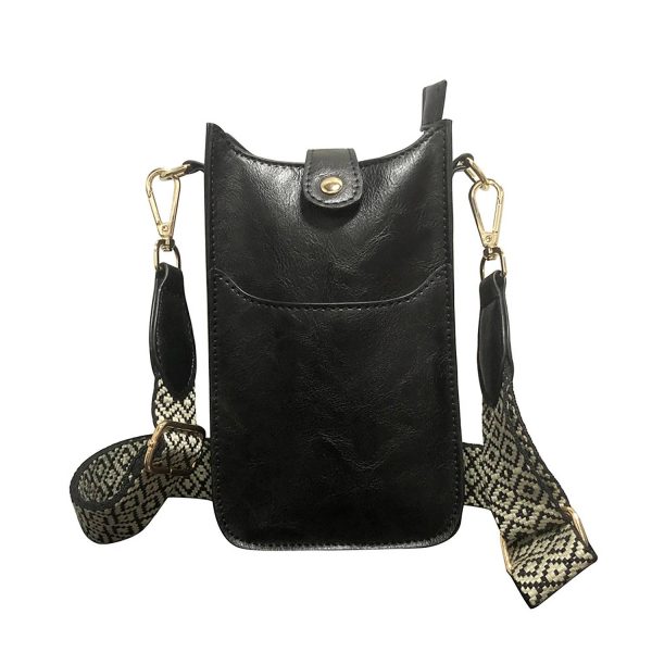 Retro vertical shoulder cell phone bag