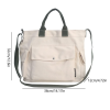 Canvas Tote Bag With Pockets For Women