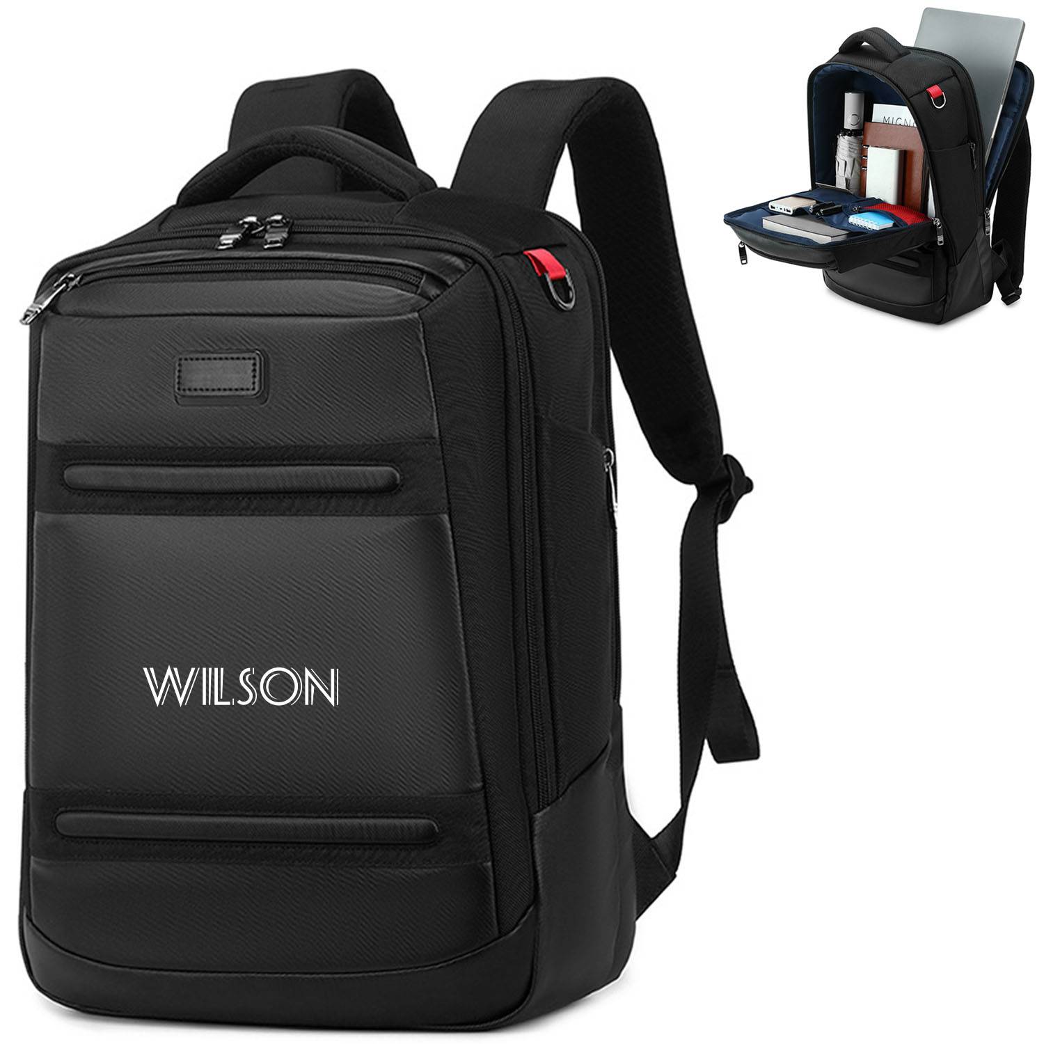 Oxford outdoor travel school backpack with usb charging port