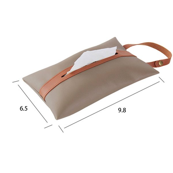 PU Leather Tissues Box with Hanging Strip