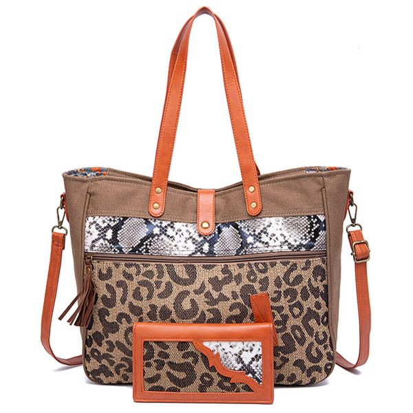 Canvas Cotton and linen hand-to-shoulder computer bag