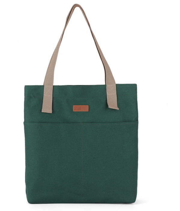 Canvas messenger tote bag
