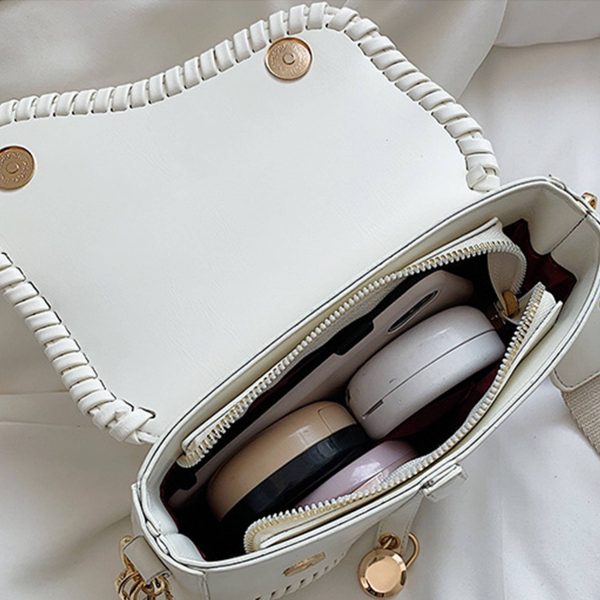 PU Leather Ladies Saddle Handbag Crossbody Bag