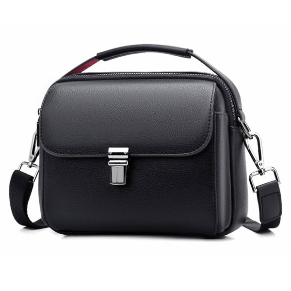 PU Leather Business Briefcase Crossbody Bag