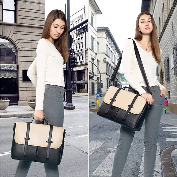 Laptop for Women 15.6 inch Briefcase PU Leather Bag