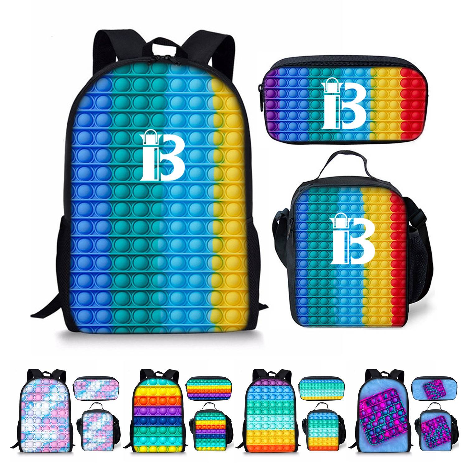 Kids Backpack Set w/ Lunch Bag&Pencil Case