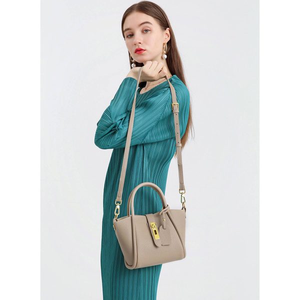 Genuine Leather Stylish cross-body bucket bag