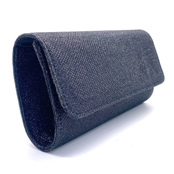 Elegant Mesh Glossy Dinner Handbag with Flash Design